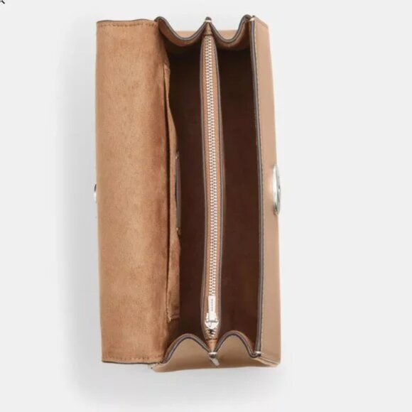 COACH Eliza Sand with Silver Hardware TOP HANDLE Crossbody - Picture 12 of 12
